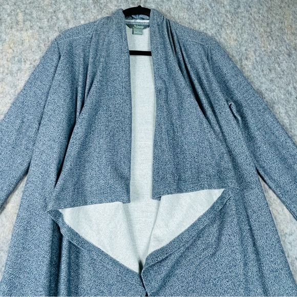 Natural Reflections Open Waterfall Front Minimalist Closet Staple Cardigan  Sz M - Picture 5 of 12
